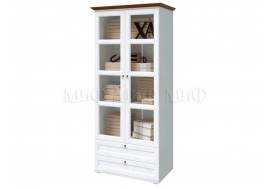 Шкаф 2-х створчатый бельевой со стеклом Валенсия