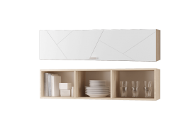 Шкаф настенный Скайлайн 1200 с дверкой белый шагрень