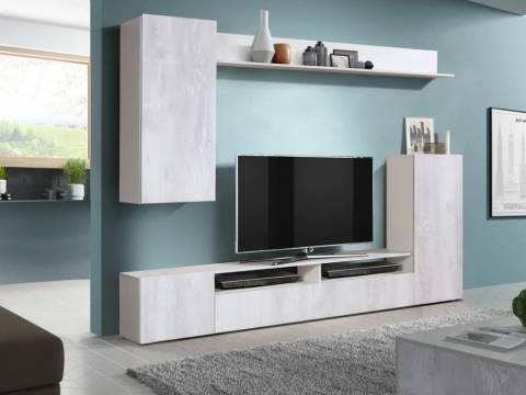 Стенка Прага 3 бетон пайн белый