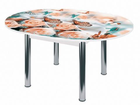 Стол круглый Бостон брифинг Бабочки
