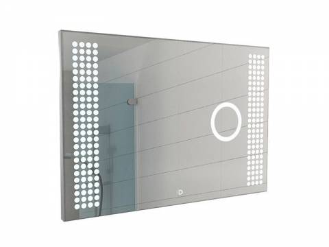 Зеркало Космо Cosmo 100 alum линза с подсветкой Sansa